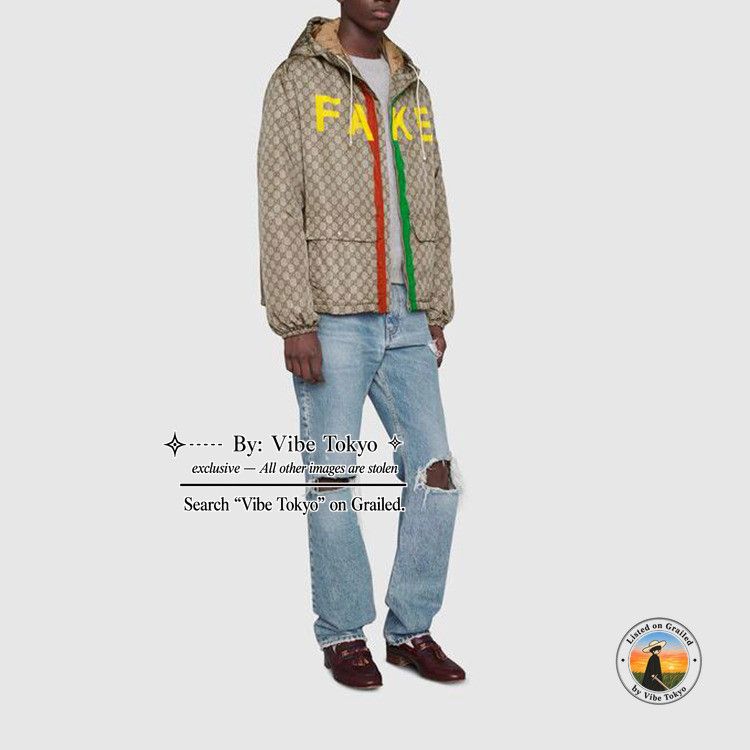 Gucci Gucci Fake Not GG Monogram Nylon Jacket Size M Size US M / EU 48-50 / 2 - 8 Thumbnail