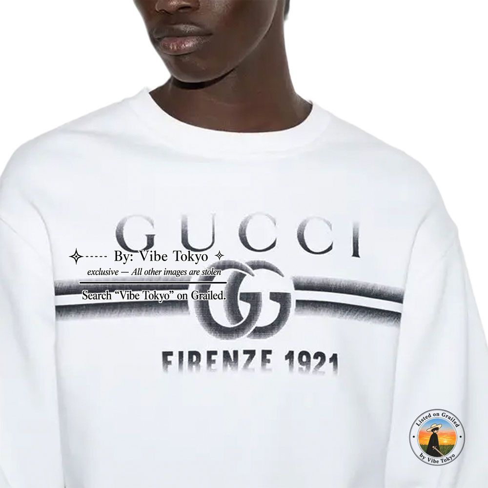 Gucci Gucci Logo Print Sweatshirt Size M Size US M / EU 48-50 / 2 - 11 Thumbnail