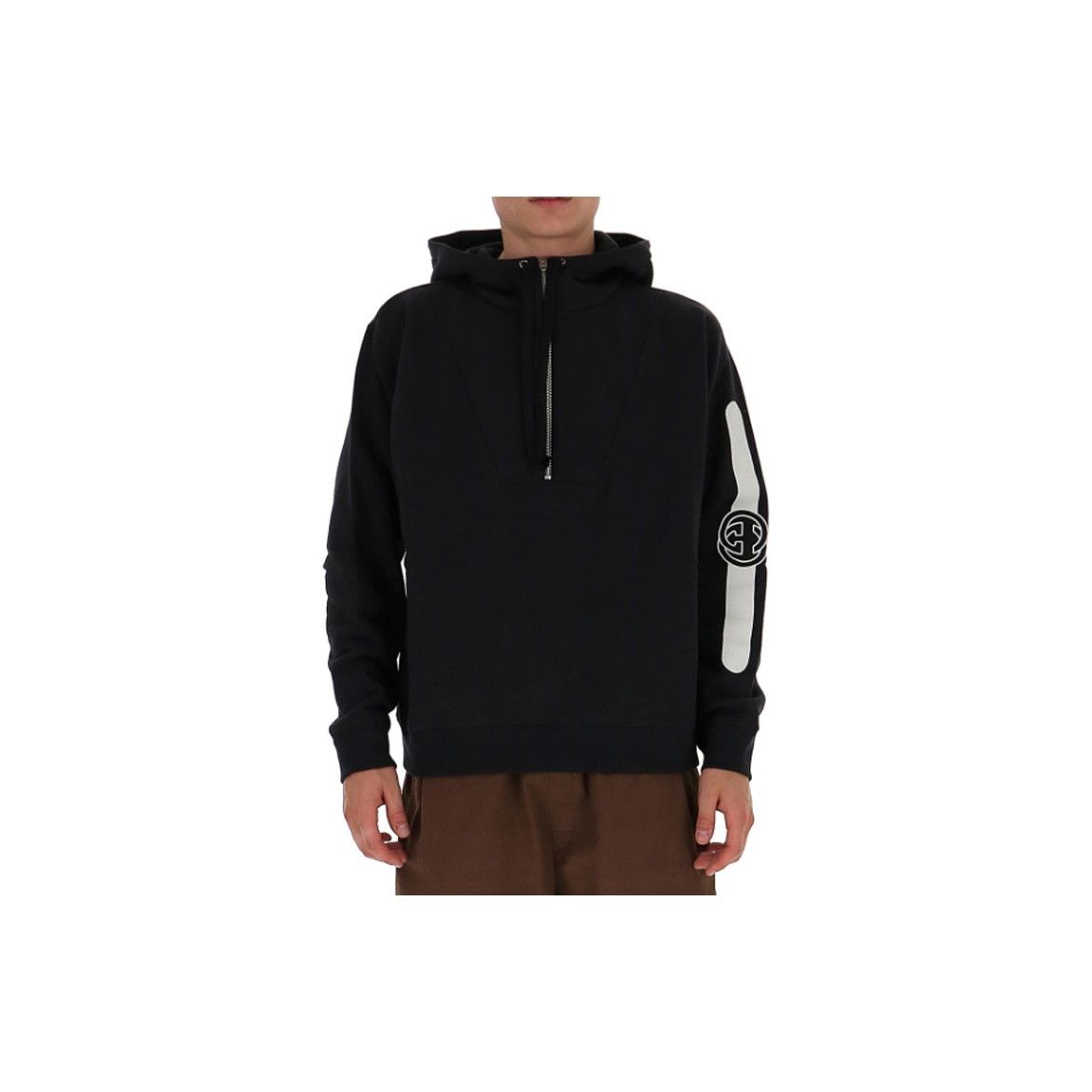 Gucci Gucci Logo Print Half Zip Hoodie Size XXL Size US XXL / EU 58 / 5 - 10 Thumbnail