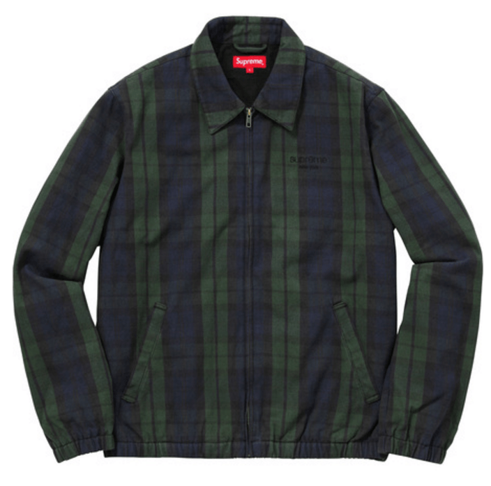 Supreme Denim Harrington Blackwatch Plaid | Grailed