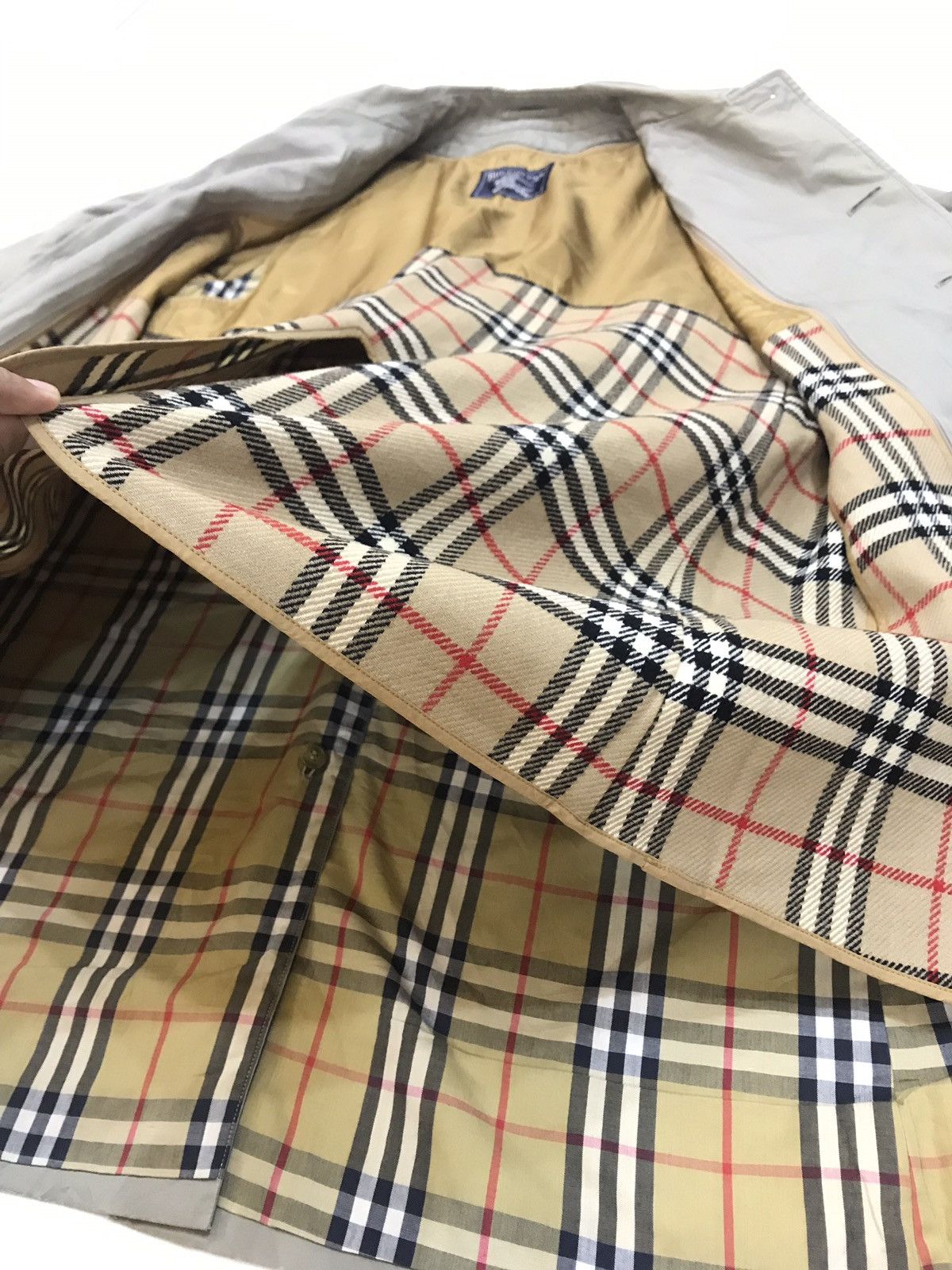 Burberry × Burberry Prorsum × Vintage Vintage Burberry Trench Coat Nova Check Awesome Long Coat Size US L / EU 52-54 / 3 - 6 Thumbnail