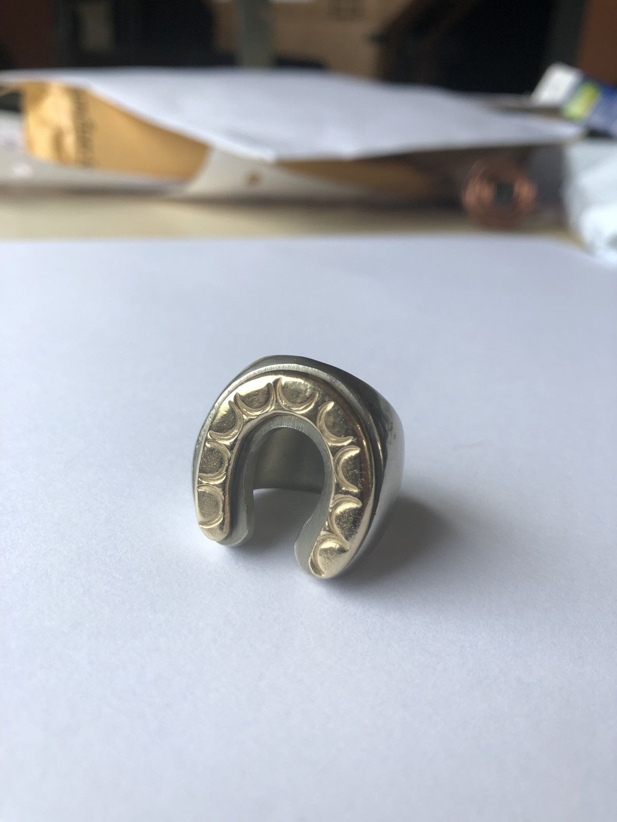 Fine Light Trading Good Luck Souvenir Biker Ring Size 7