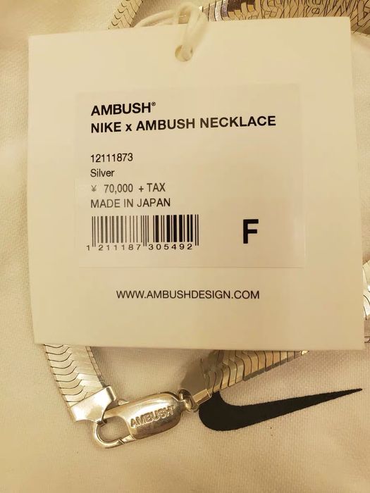 En realidad pañuelo Puñado Nike Nike Ambush Design Silver Herringbone Chain Brand New | Grailed