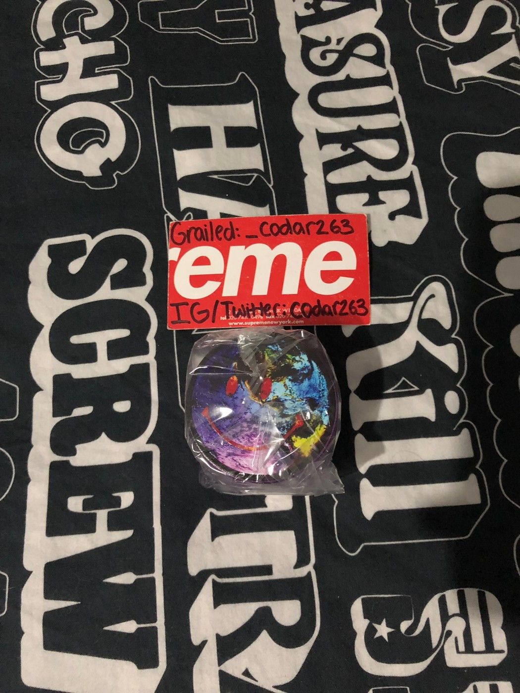 Travis Scott Happy Face Grinder - Travis Scott Astroworld Tour Merch Concert | Grailed