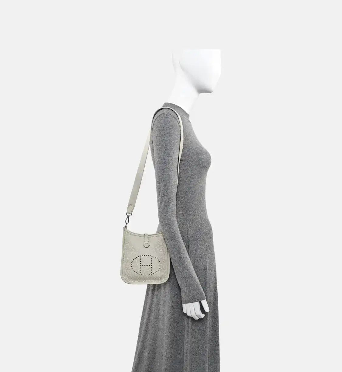 Hermes Hermes Evelyne milkshake white Clemence cowhide leather shoulder bag crossbody b Size ONE SIZE - 2 Thumbnail