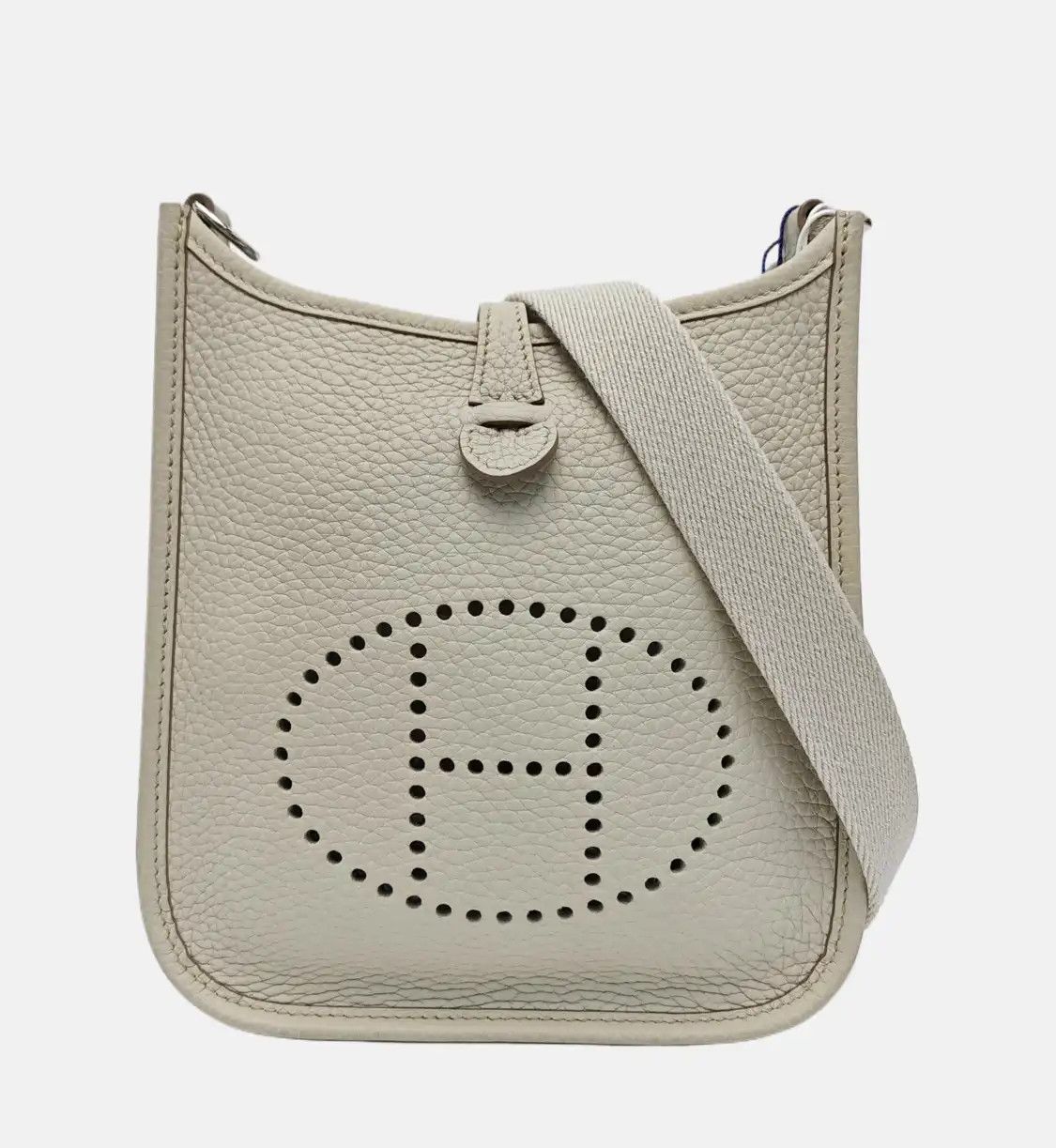 Hermes Hermes Evelyne milkshake white Clemence cowhide leather shoulder bag crossbody b Size ONE SIZE - 8 Thumbnail