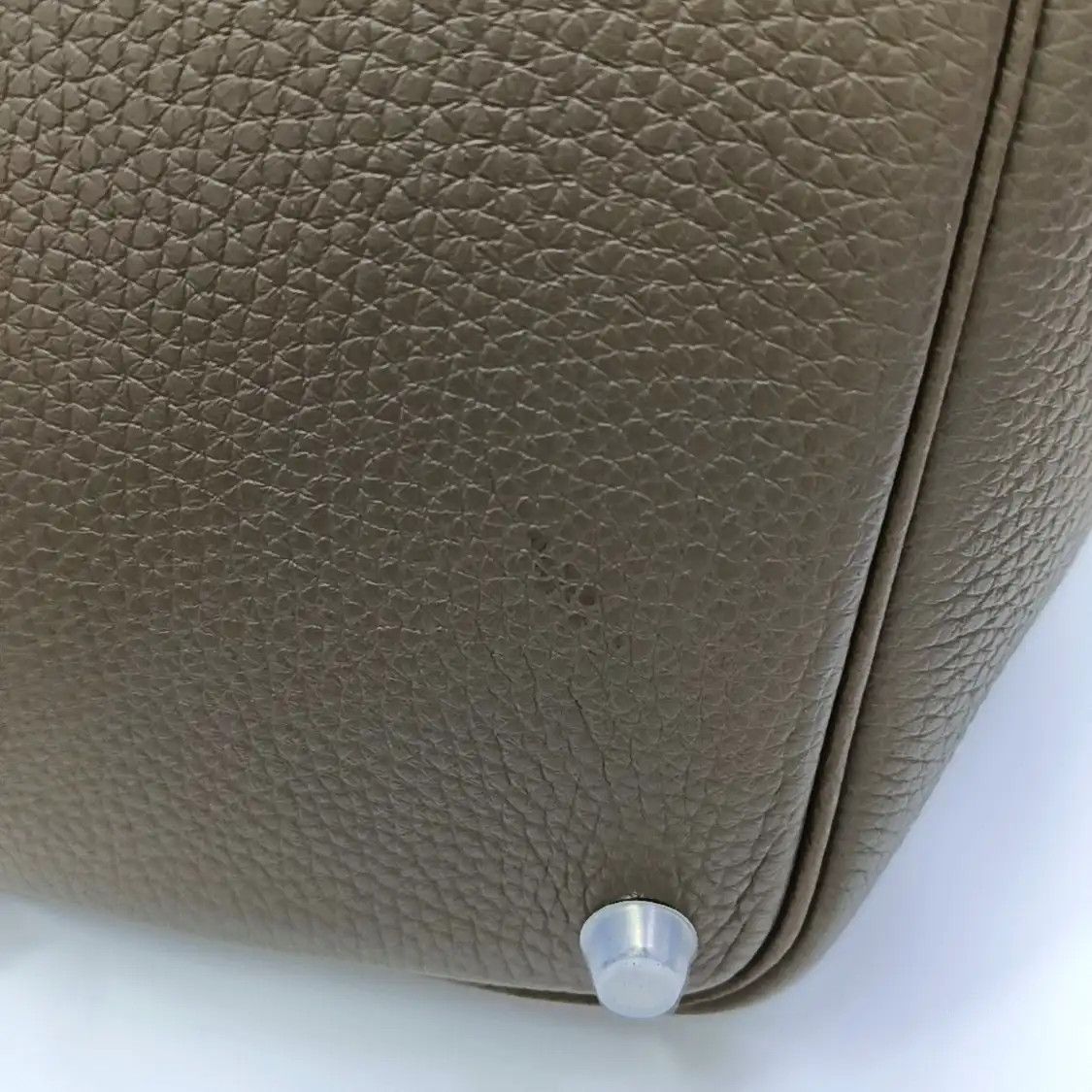 Hermes Hermes Picotin Lock 18 Etoupe Clemence cowhide leather picotin handbag silver ha Size ONE SIZE - 11 Thumbnail