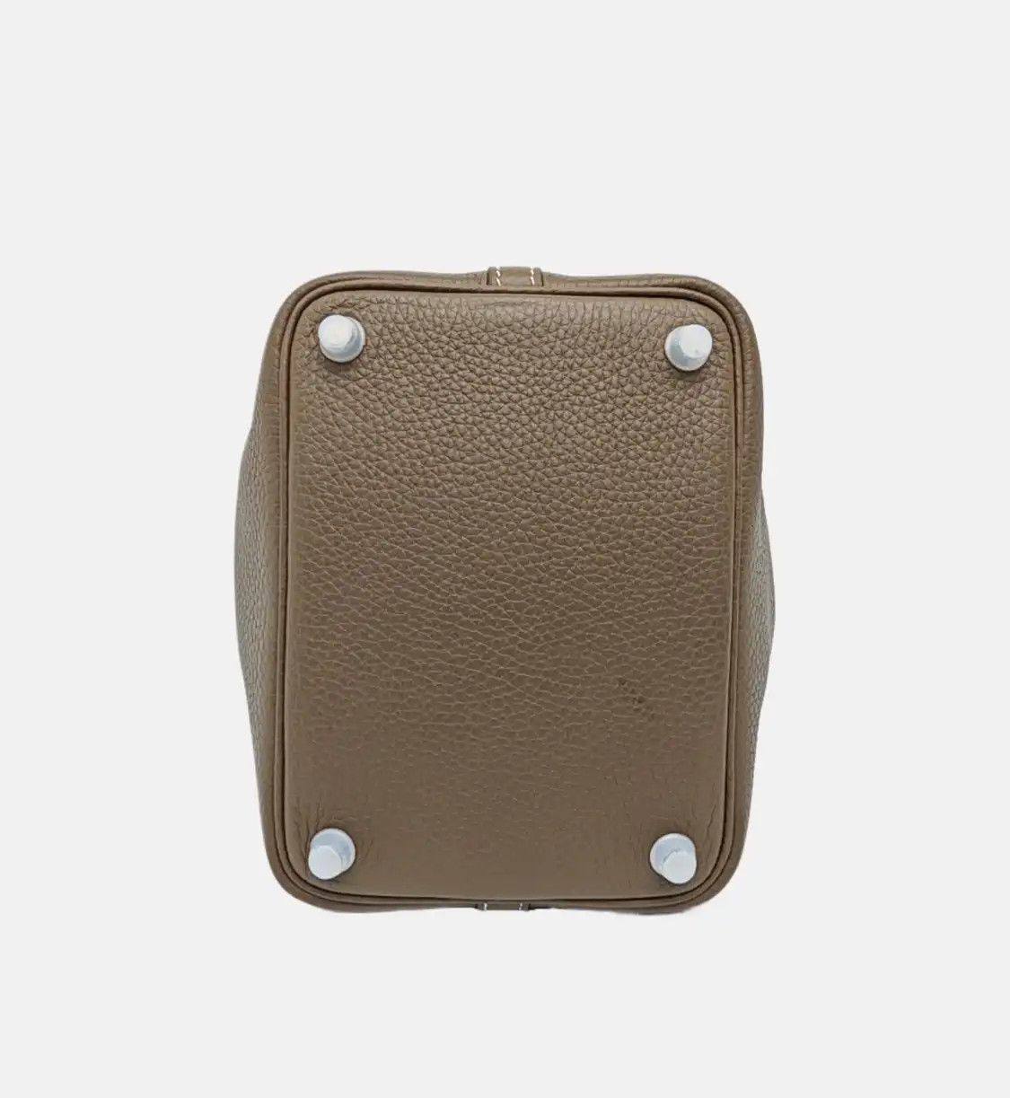 Hermes Hermes Picotin Lock 18 Etoupe Clemence cowhide leather picotin handbag silver ha Size ONE SIZE - 6 Thumbnail