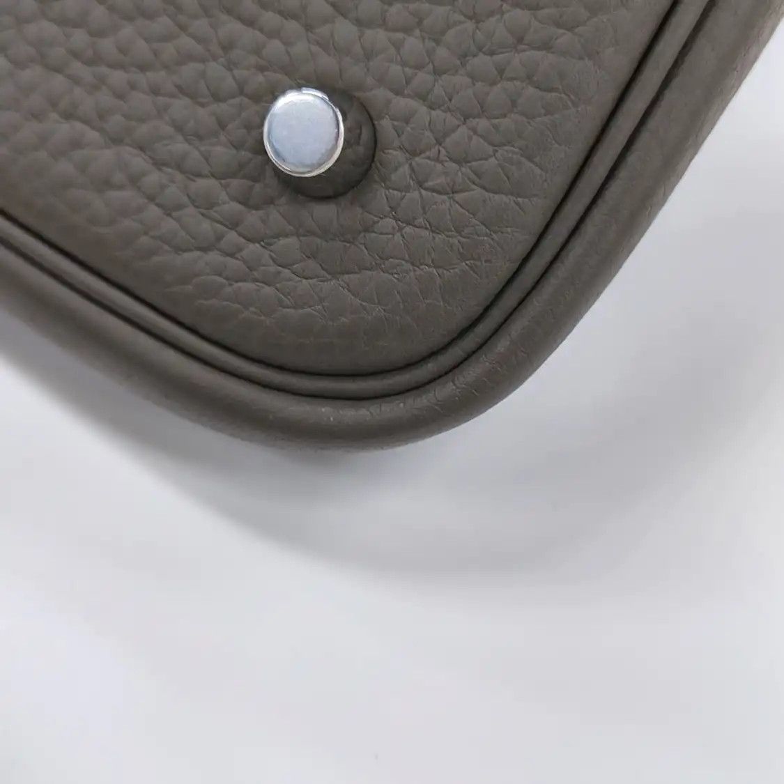 Hermes Hermes Picotin Lock 22 Etoupe Clemence cowhide leather picotin handbag silver ha Size ONE SIZE - 9 Thumbnail
