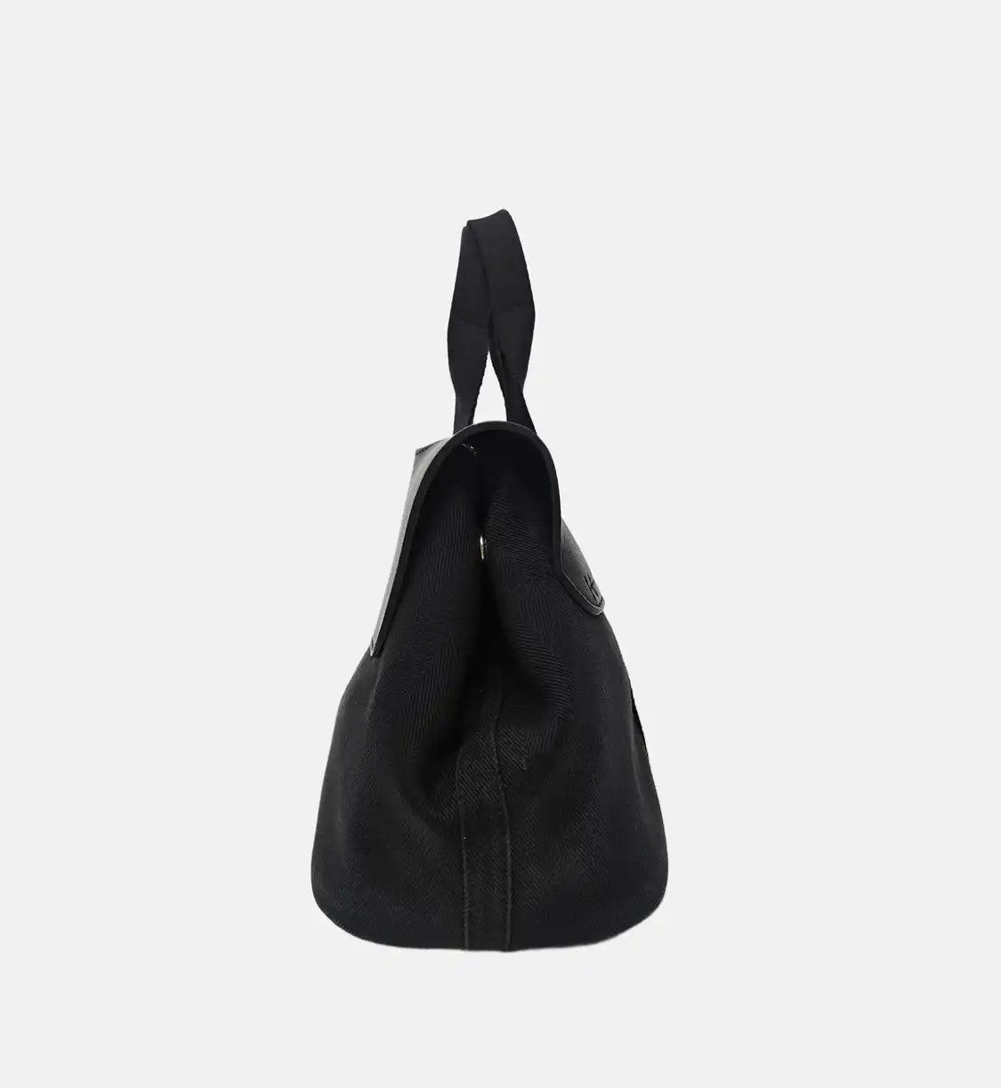 Hermes Hermes Valparaiso black canvas handbag silver hardware sub-pocket Size ONE SIZE - 3 Thumbnail