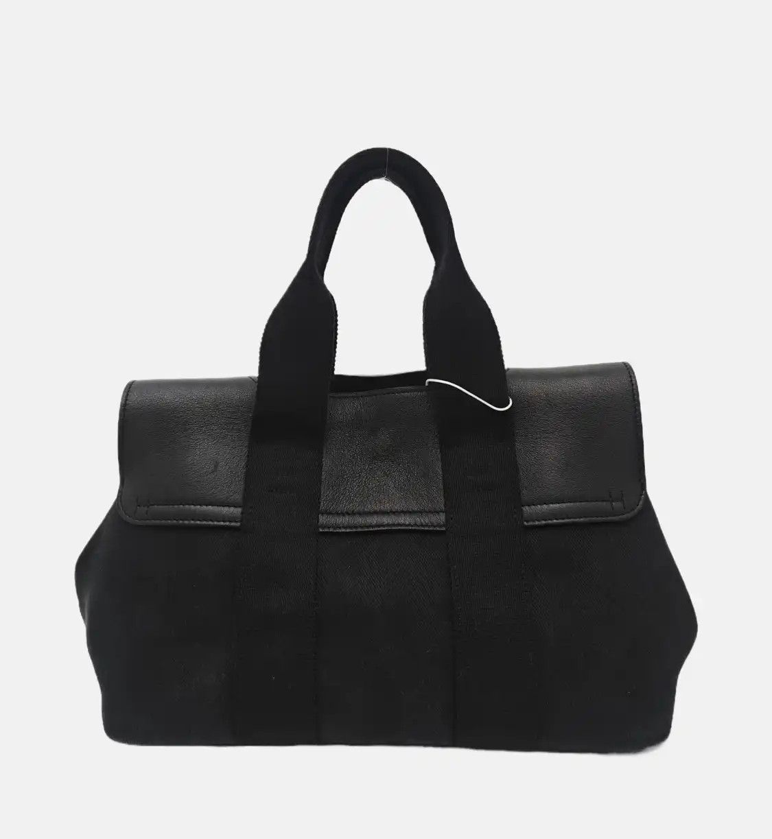 Hermes Hermes Valparaiso black canvas handbag silver hardware sub-pocket Size ONE SIZE - 5 Thumbnail