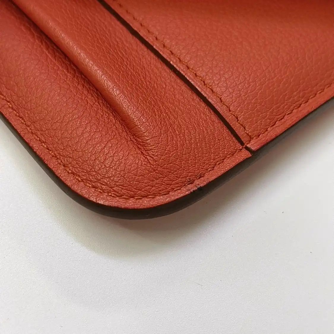 Hermes Hermes Dogon Large Rose Lobster Evercolor cowhide leather wallet silver hardware Size ONE SIZE - 13 Thumbnail