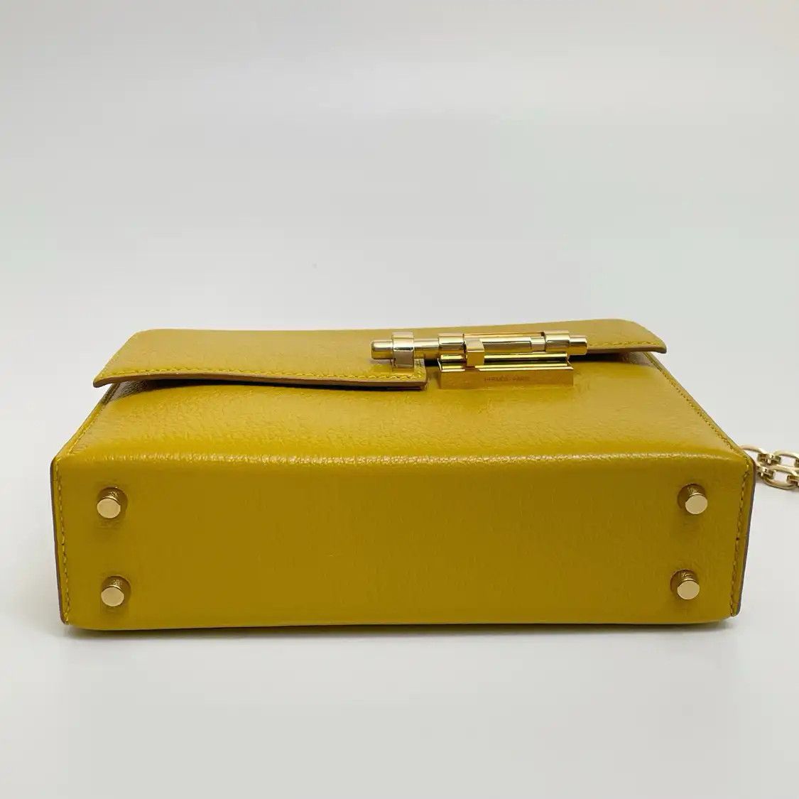 Hermes Hermes Verrou 17 yellow Chamkila goatskin Verrou bolt bag shoulder bag gold hard Size ONE SIZE - 5 Thumbnail
