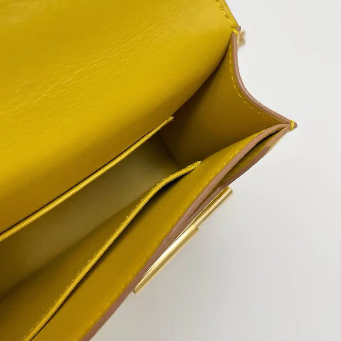Hermes Hermes Verrou 17 yellow Chamkila goatskin Verrou bolt bag shoulder bag gold hard Size ONE SIZE - 6 Thumbnail