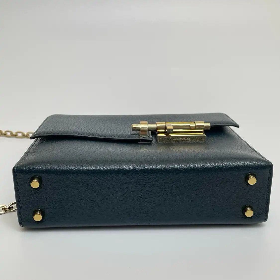 Hermes Hermes Verrou 17 Vert Cypres Chamkila goatskin Verrou bolt bag shoulder bag pale Size ONE SIZE - 5 Thumbnail