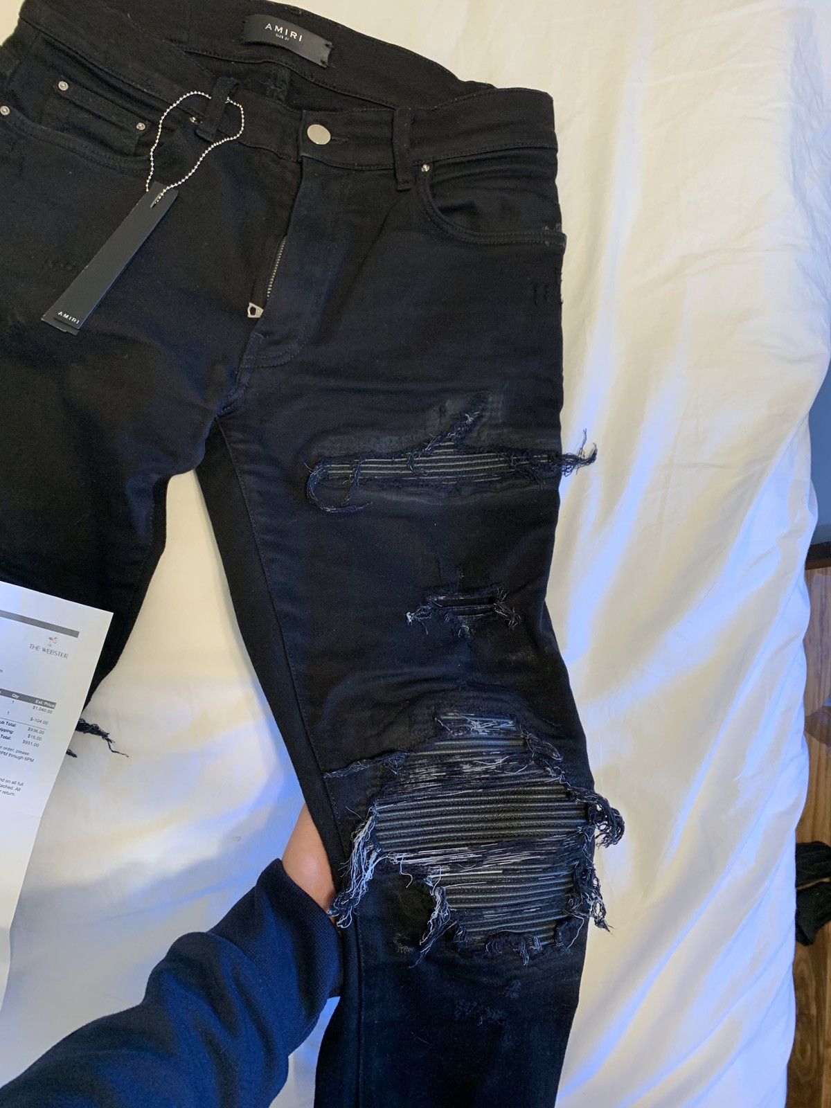 Amiri Amiri Black classic mx1 jeans sz 31 with receipt | Grailed