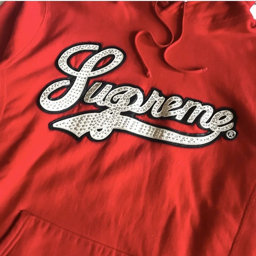 Supreme Studded Leather Script Hooded Sweatshirt XL Size US XL / EU 56 / 4 - 2 Thumbnail