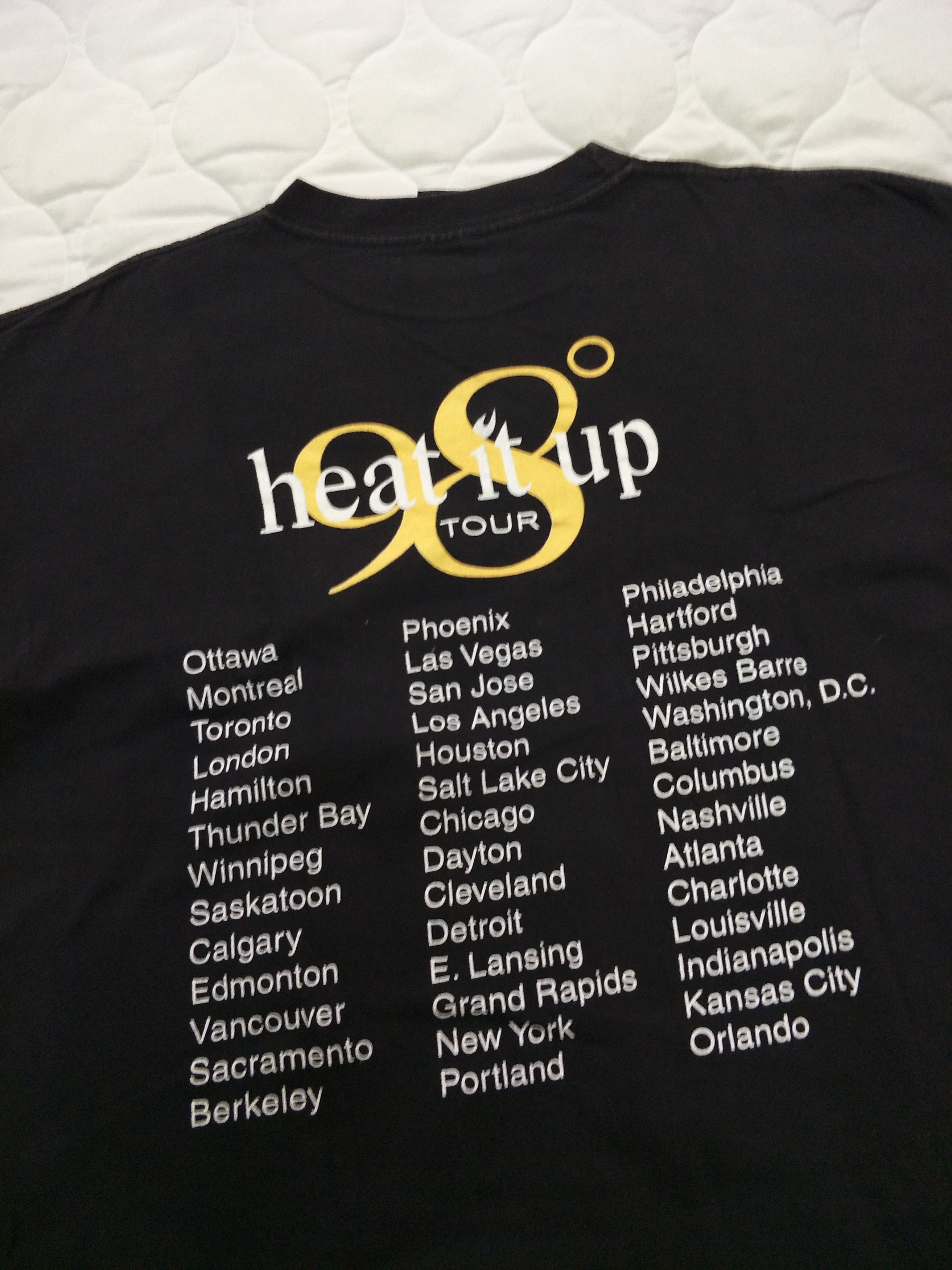 Vintage 98 Degrees ´Heat It Up´ Tour Tshirt Nsync Backstreet Boys Short Sleeve T Shirts