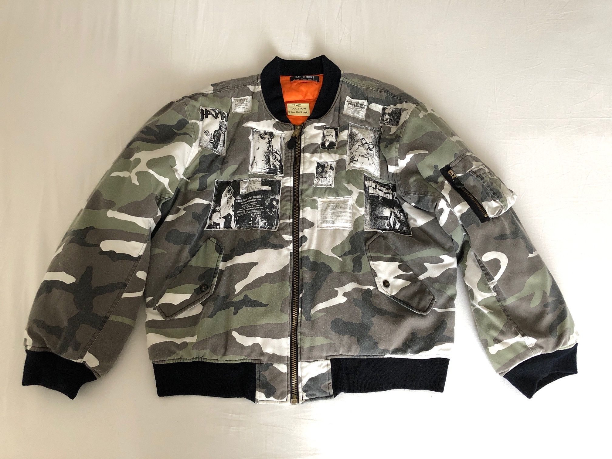 Raf Simons A/W 2001-2002 RIOT RIOT CAMO BOMBER JACKET | Grailed