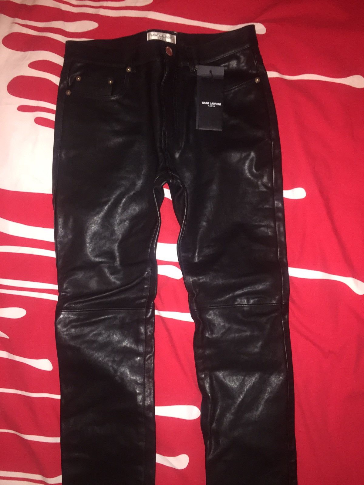 saint laurent paris leather pants 29（Saint Laurent 2015
