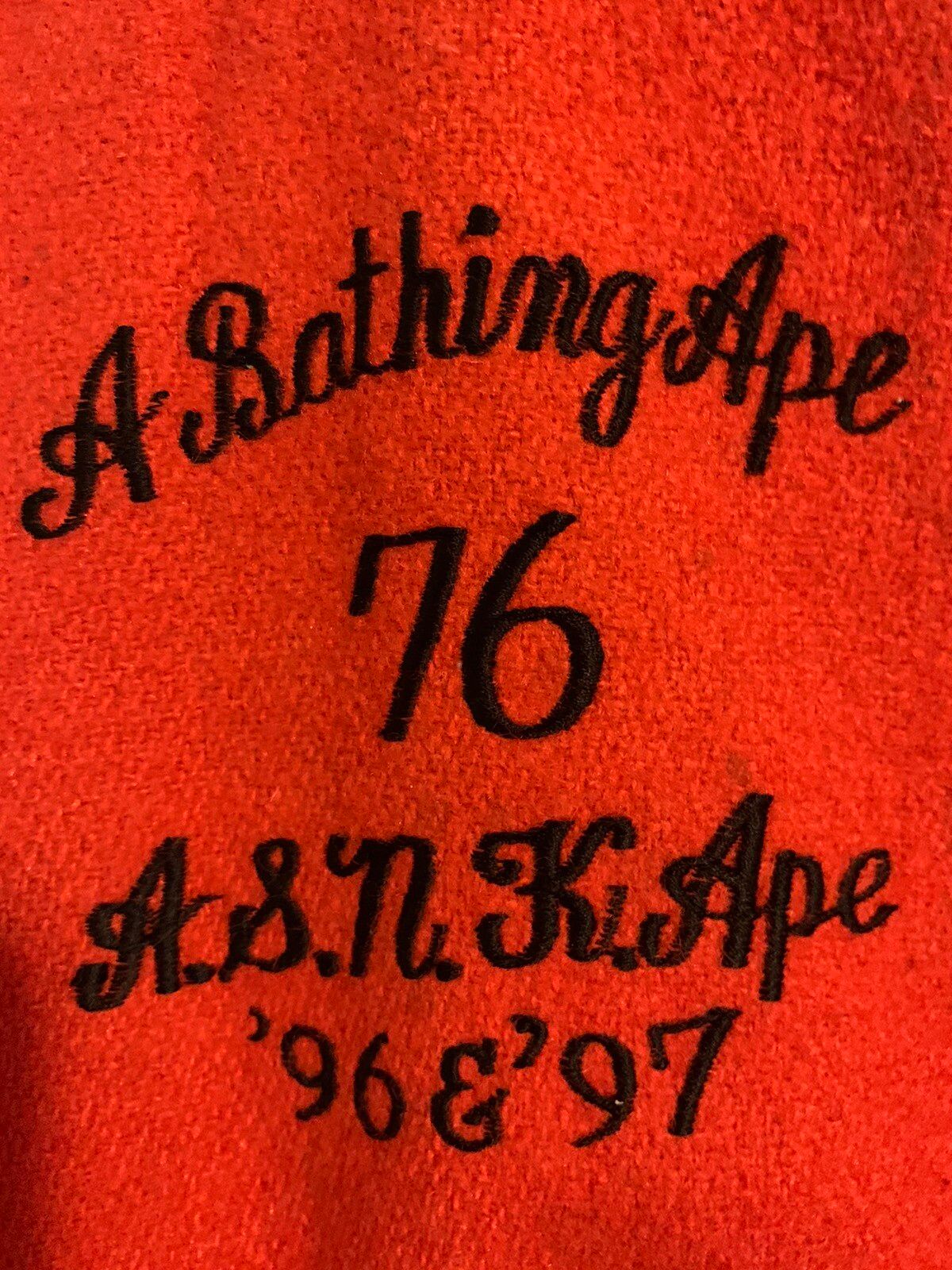 Bape 96’ & 97’ Orange Bape Varsity Jacket - Size M Size US M / EU 48-50 / 2 - 2 Preview