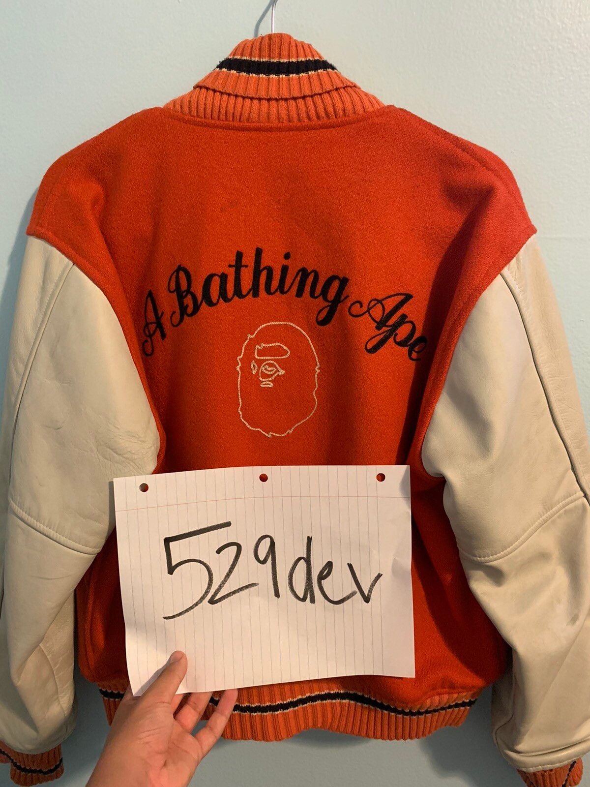 Bape 96’ & 97’ Orange Bape Varsity Jacket - Size M Size US M / EU 48-50 / 2 - 5 Preview
