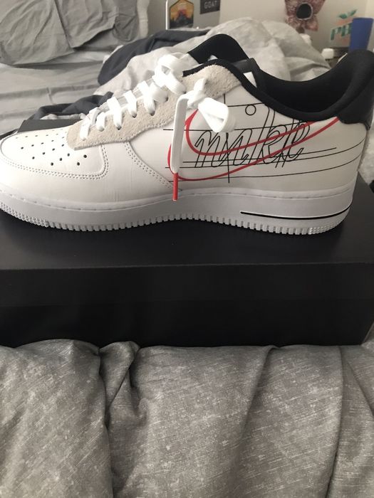 nike air force 1 script swoosh pack white