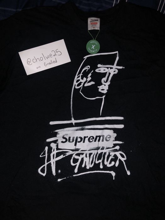 Supreme jean paul discount gaultier tee black