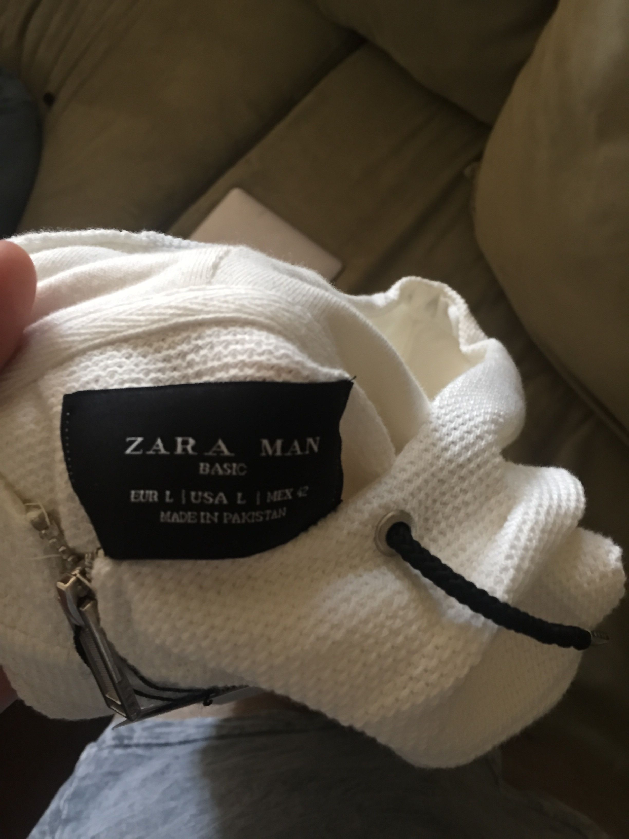Zara Zara White Hoodie Size US L / EU 52-54 / 3 - 3 Preview