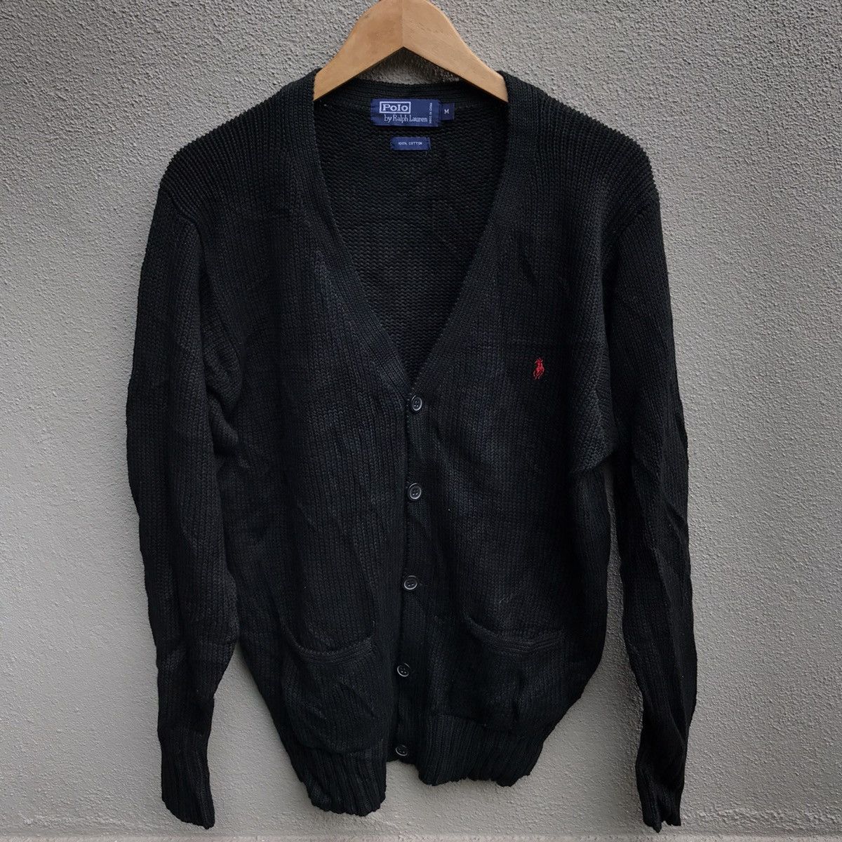 Polo Ralph Lauren Vintage POLO RALPH LAUREN Cardigan Knitwear pony logo black Size US L / EU 52-54 / 3 - 2 Thumbnail
