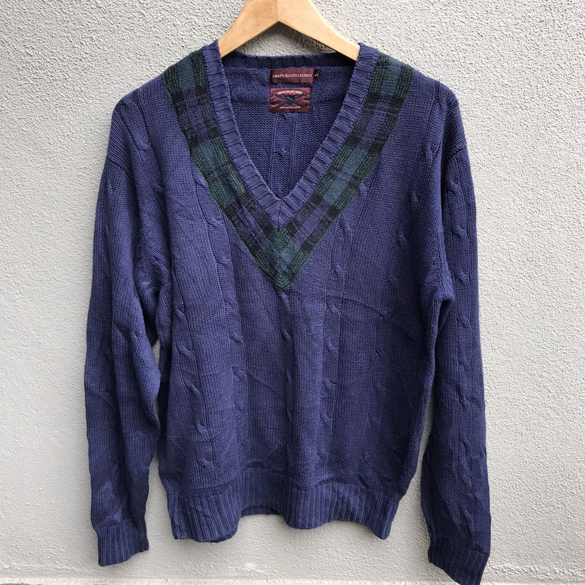 Chaps Ralph Lauren Vintage CHAPS RALPH LAUREN knitwear jumper vneck sweater Size US L / EU 52-54 / 3 - 2 Thumbnail