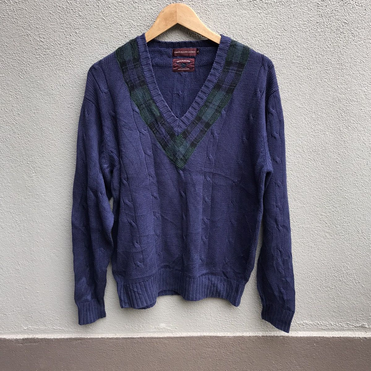 Chaps Ralph Lauren Vintage CHAPS RALPH LAUREN knitwear jumper vneck sweater Size US L / EU 52-54 / 3 - 1 Thumbnail