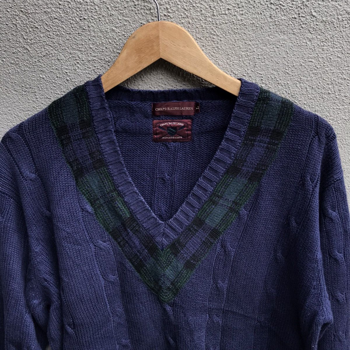 Chaps Ralph Lauren Vintage CHAPS RALPH LAUREN knitwear jumper vneck sweater Size US L / EU 52-54 / 3 - 4 Thumbnail