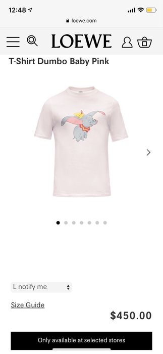 loewe dumbo t shirt price