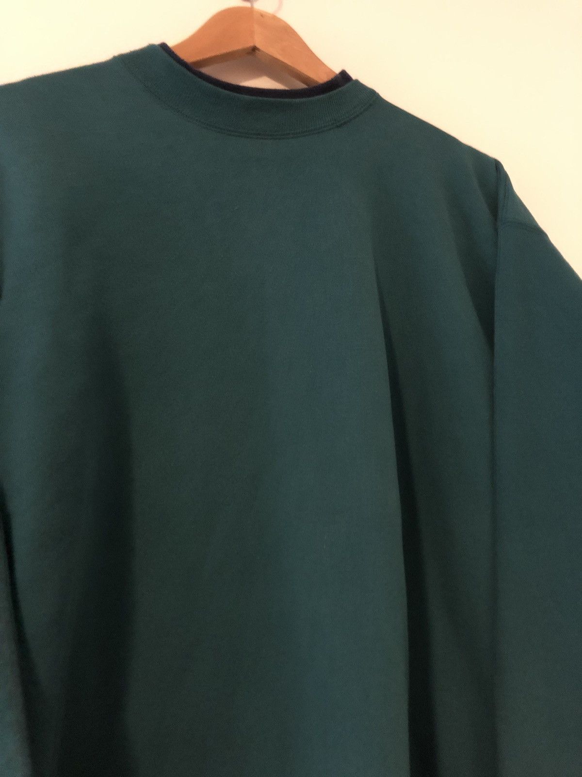 Hanes 🔥90s Hanes Two Tone Green/Blue Vintage Blank Crewneck Size US L / EU 52-54 / 3 - 5 Thumbnail