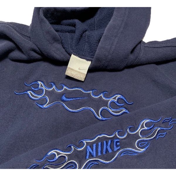 custom vintage nike flame sweatshirt