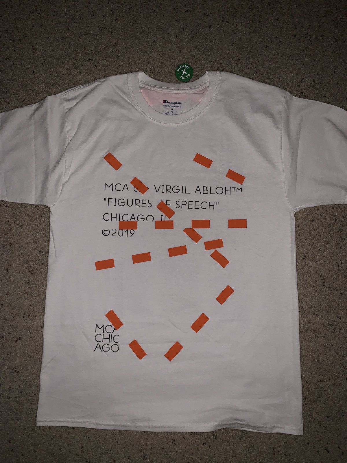 Virgil abloh mca figures of speech lines hot sale tee white