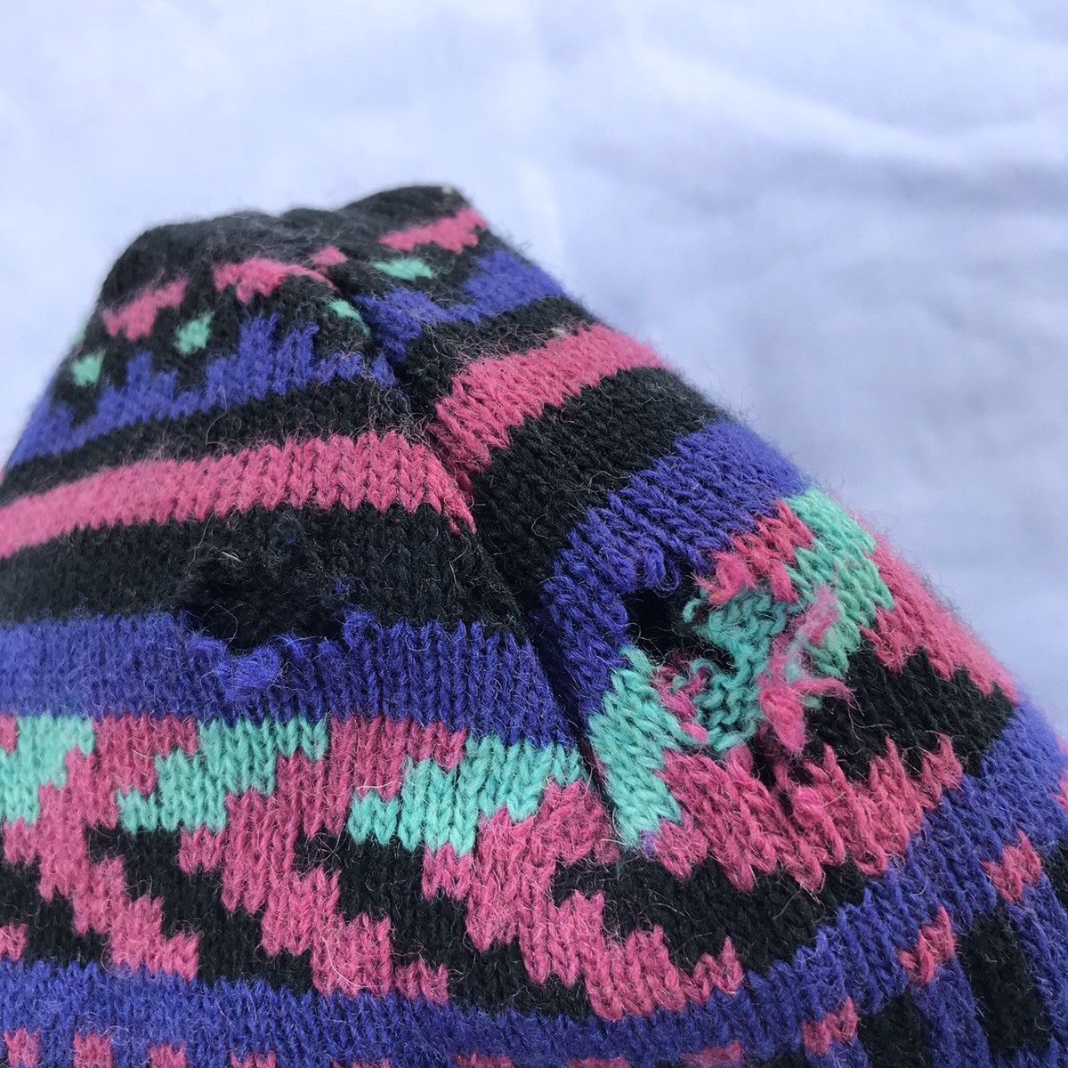 The North Face Vintage THE NORTH FACE Beanie snowcap aztec native Size ONE SIZE - 5 Thumbnail