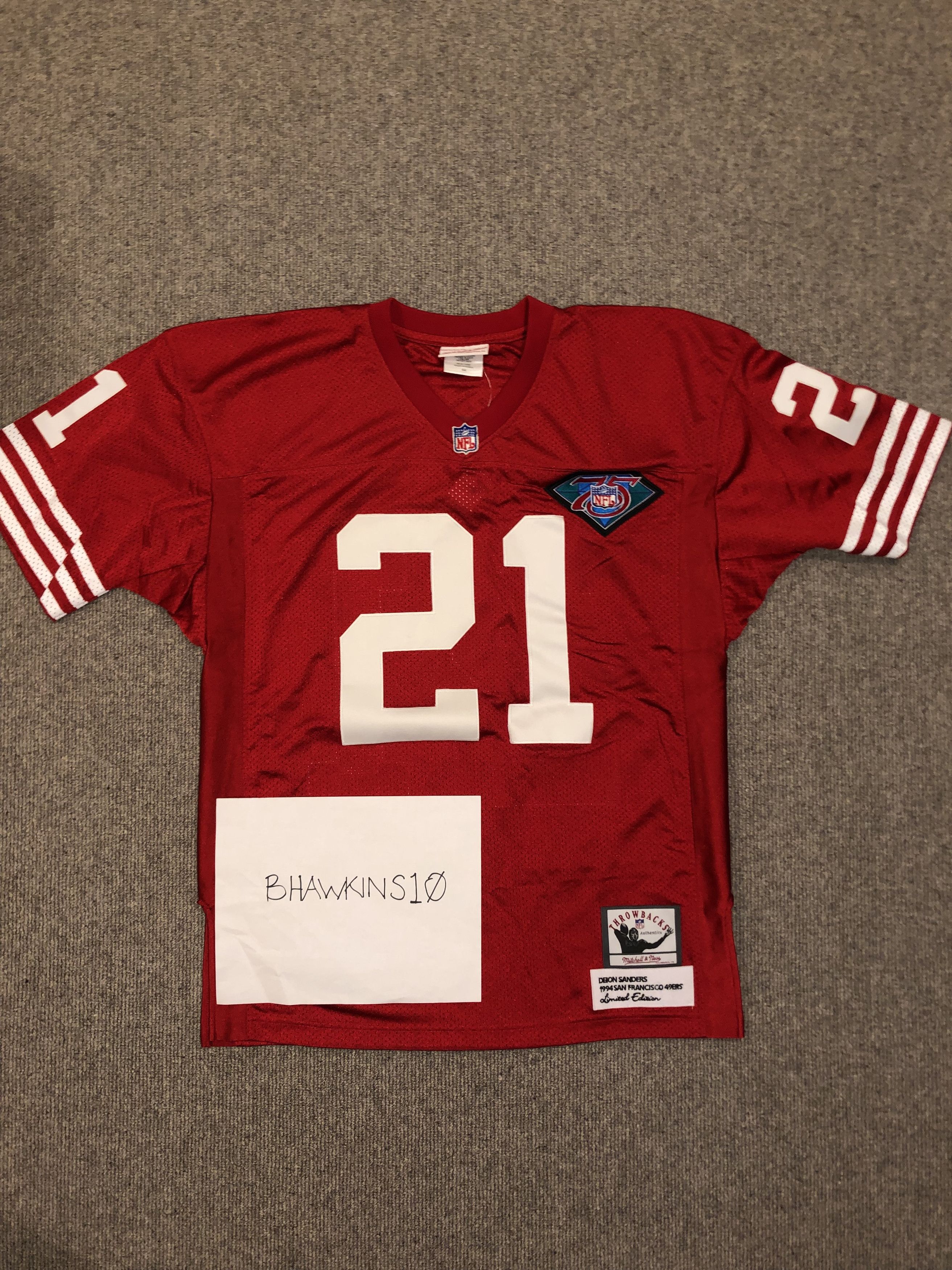 Deion Sanders San Francisco 49ers Mitchell & Ness 1994 Authentic