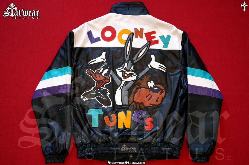 Rare 1997 Warner Bros Looney Tunes Leather Jacket (L)