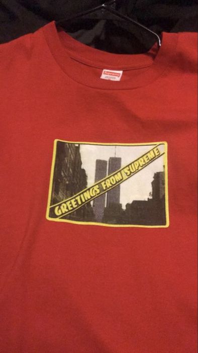 Supreme twin towers outlet tee