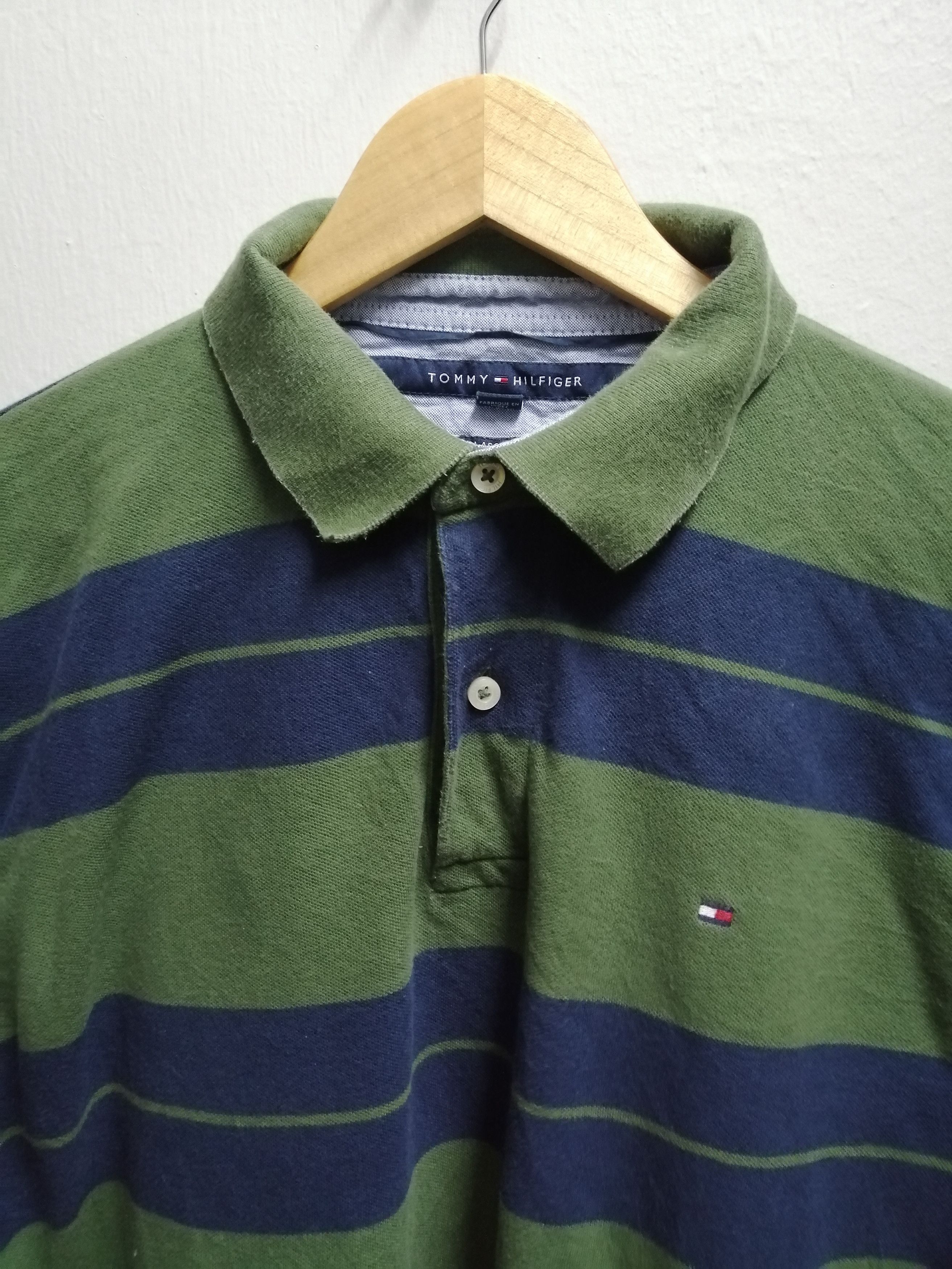 Tommy Hilfiger Tommy Hilfiger Striped Long Sleeve Polo Shirt Size L Size US L / EU 52-54 / 3 - 2 Thumbnail