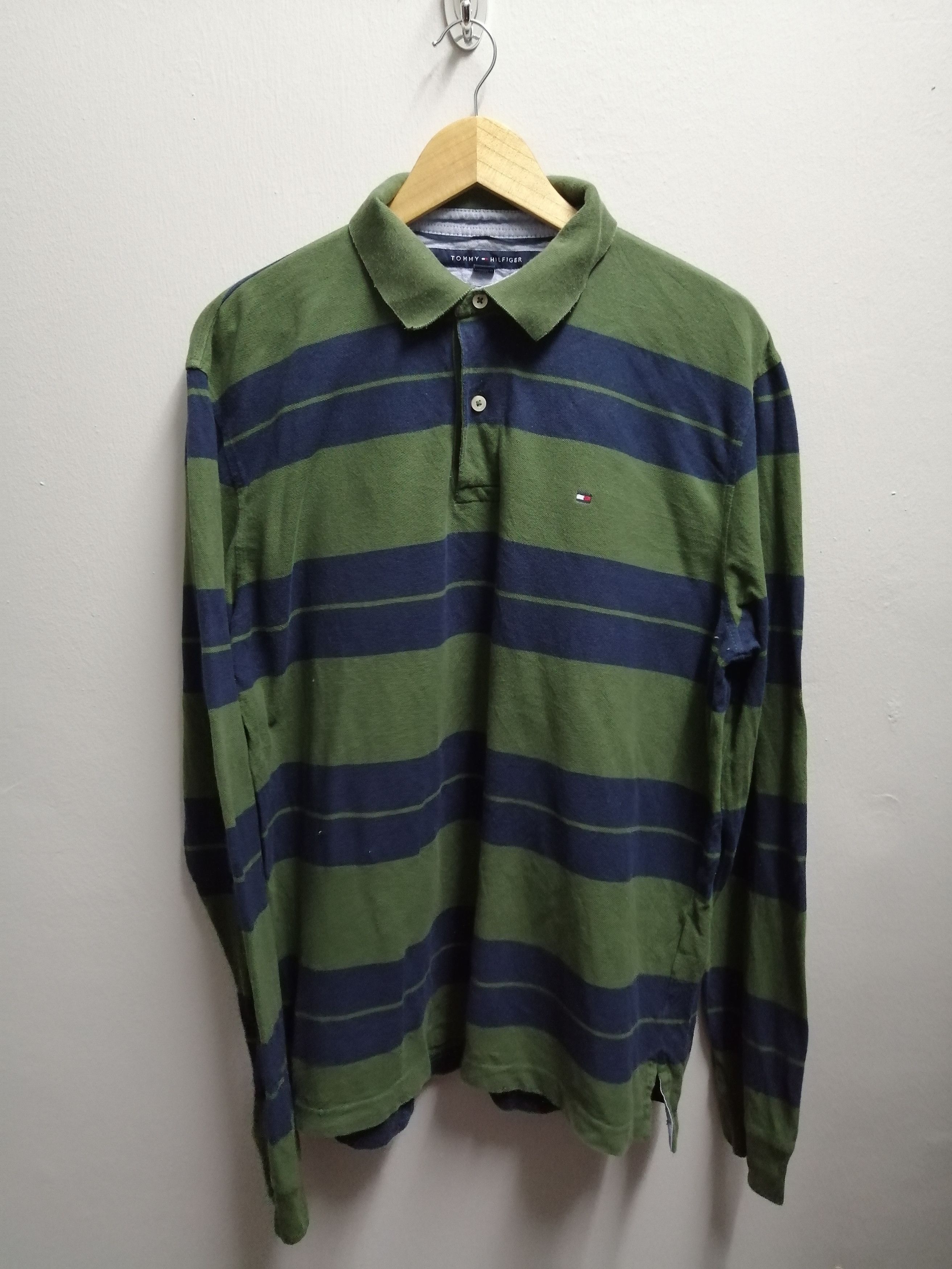 Tommy Hilfiger Tommy Hilfiger Striped Long Sleeve Polo Shirt Size L Size US L / EU 52-54 / 3 - 1 Thumbnail