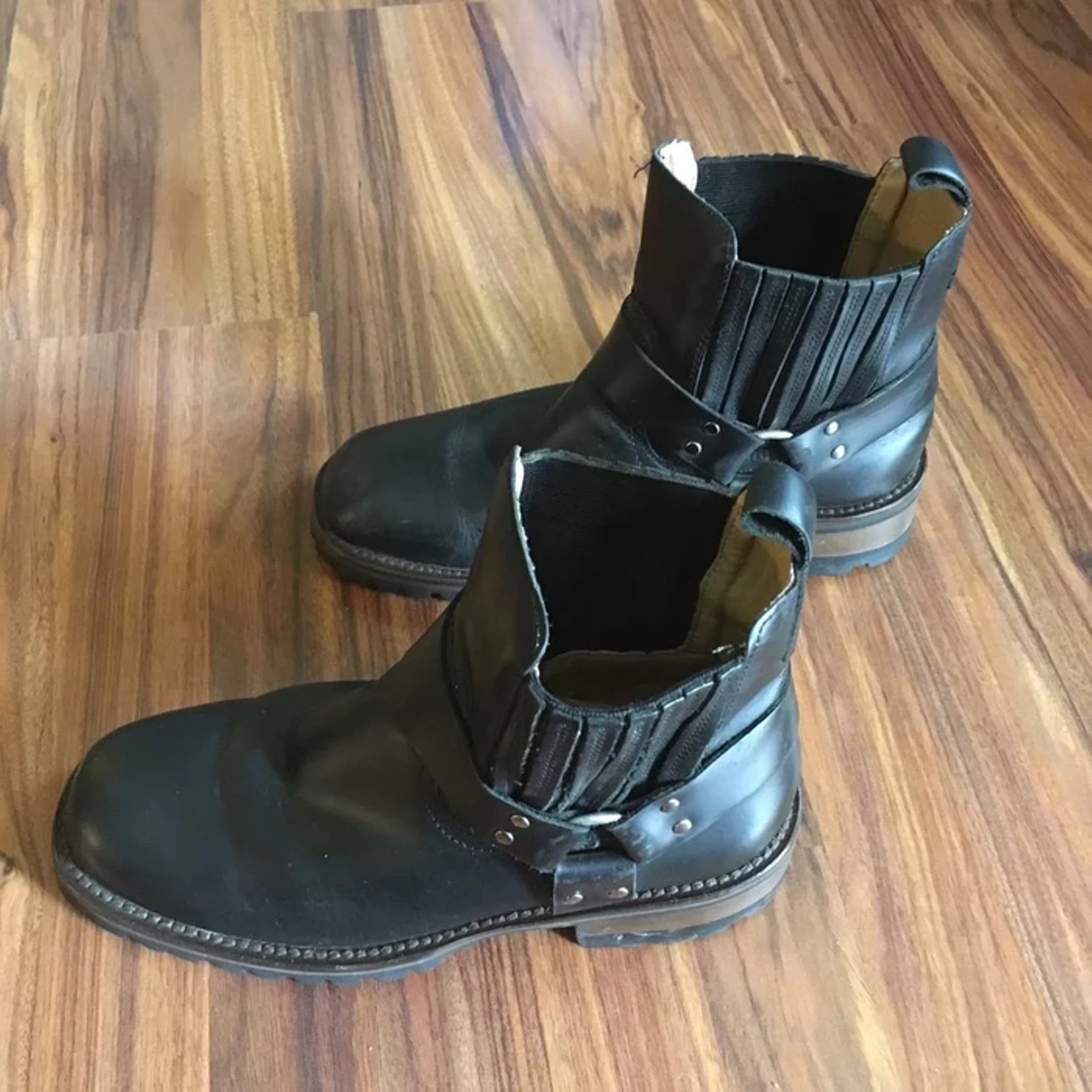 Vintage GBX Dorado Vintage All Leather Biker Boots - 10 | Grailed