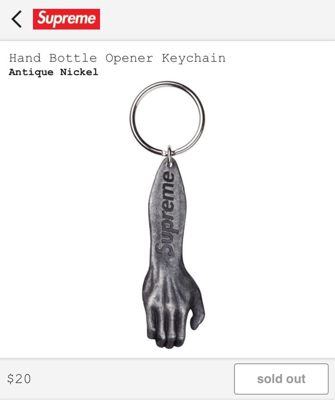 Supreme Keychain Bottle Opener Grailed