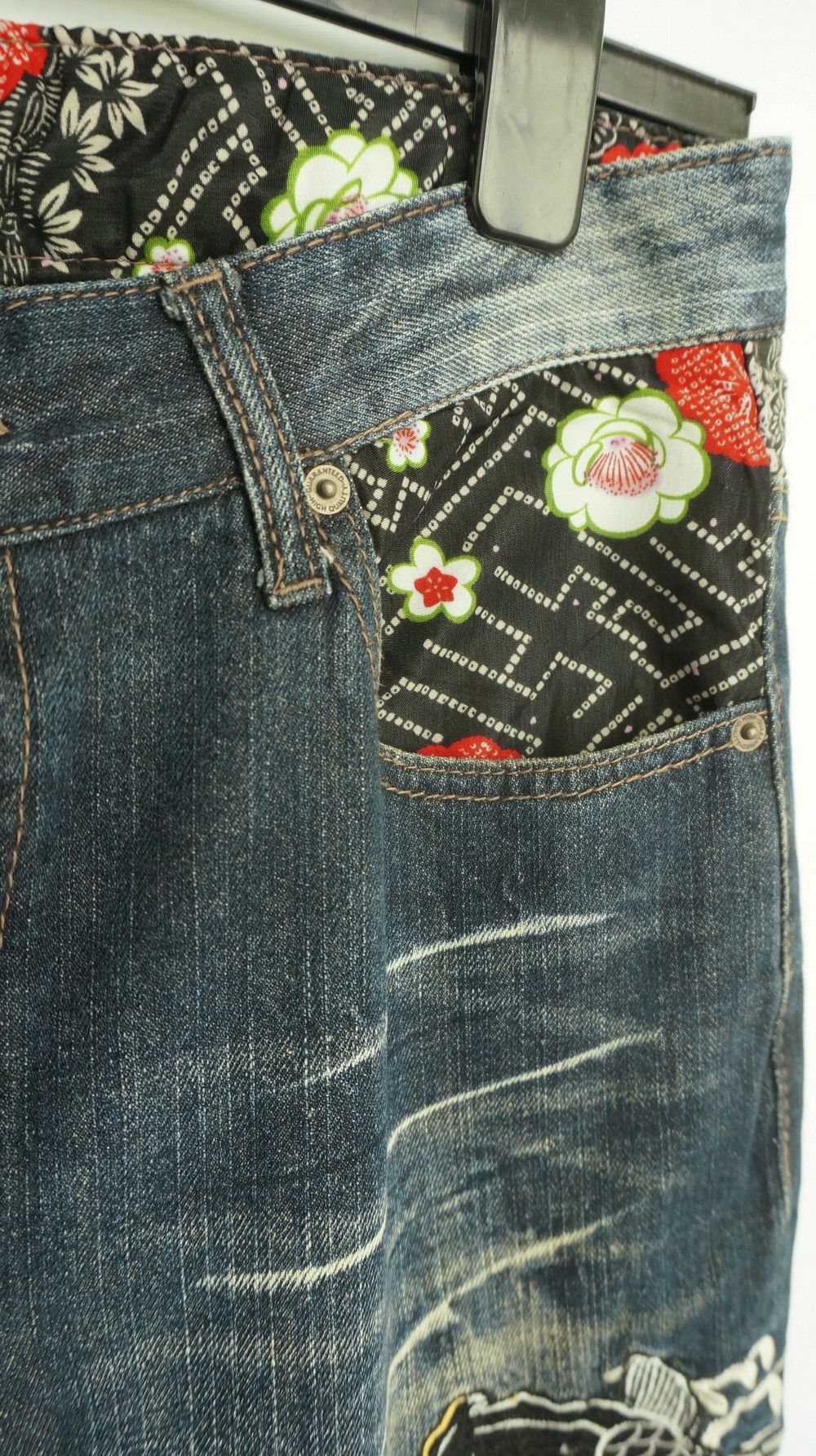 Kapital DOMINATE HANDCRAFTED SUKAJAN EMBROIDERED KOI FISH & LOTUS Size US 32 / EU 48 - 10 Thumbnail