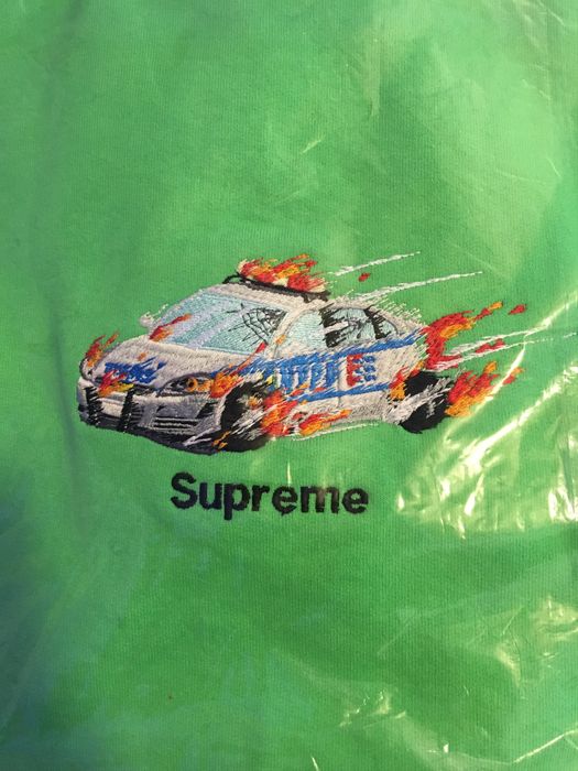 Supreme FW19 Cop Car Hooded Sweatshirt Bright Green | Grailed