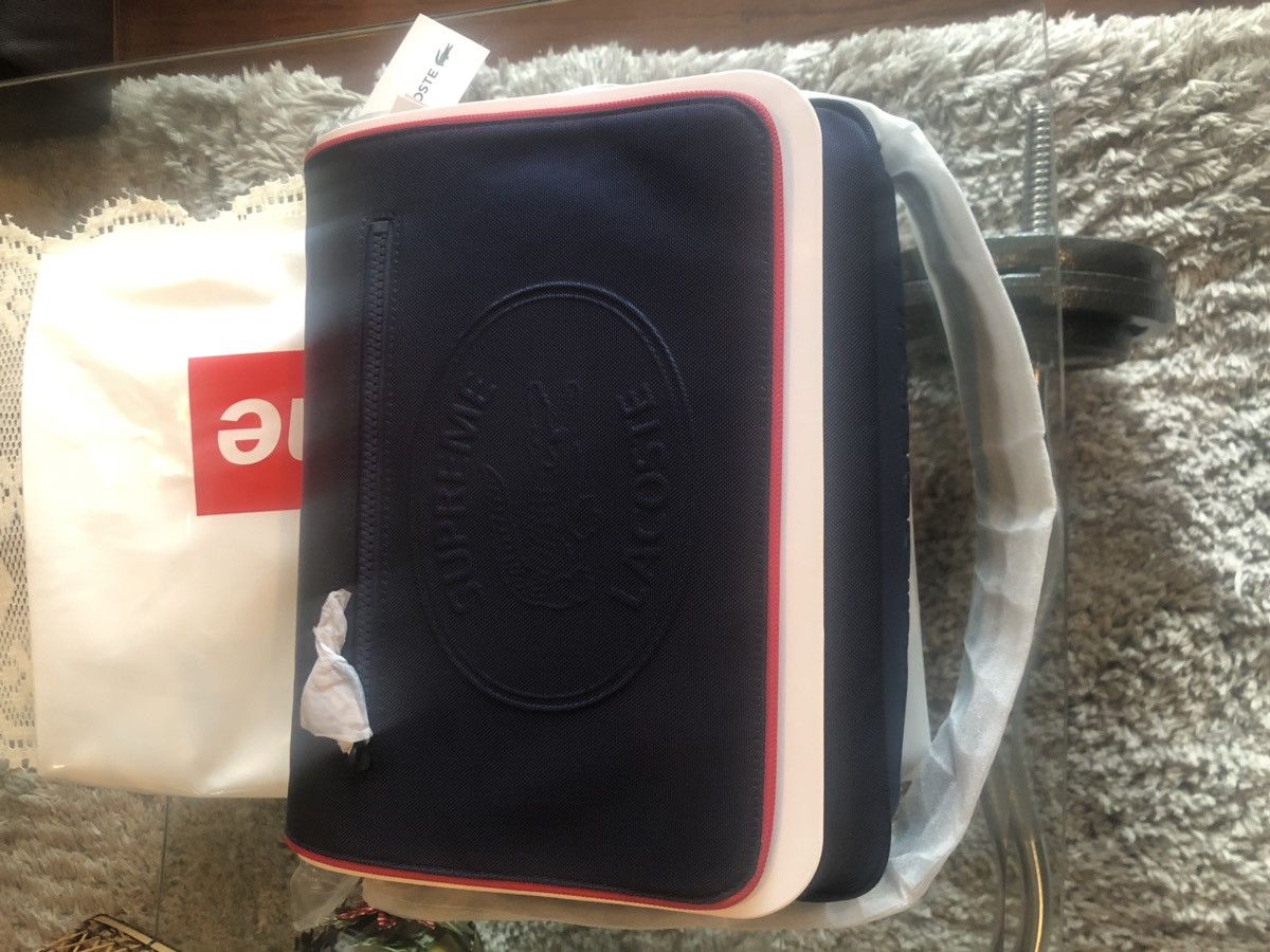 Lacoste × Supreme Supreme x Lacoste Small Messenger Bag navy blue 