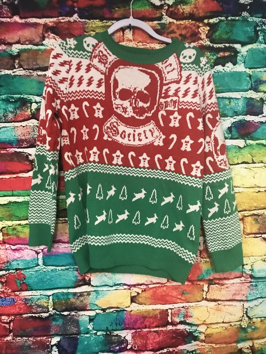 Black label shop society christmas sweater