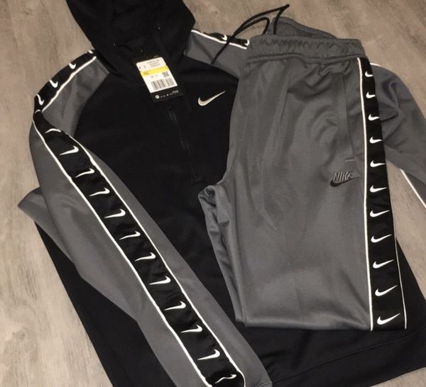 Nike taped cheap poly tracksuit